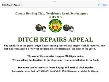  - Ditch Repairs Appeal