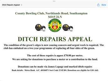 Ditch Repairs Appeal